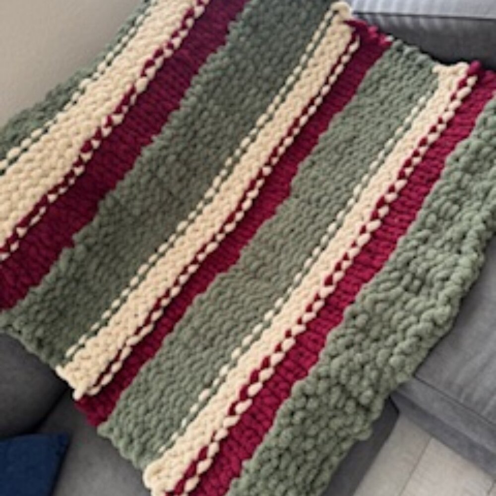 Handknit Chunky Blanket